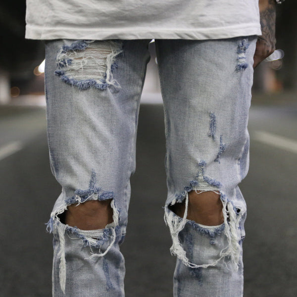 Zipper jeans for men